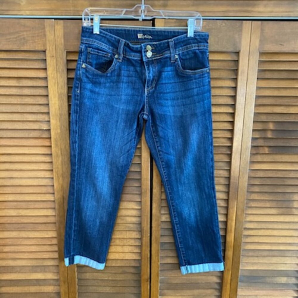 Kut from the Kloth Jeans Womens Cropped Straight Leg Dark Wash Size 6